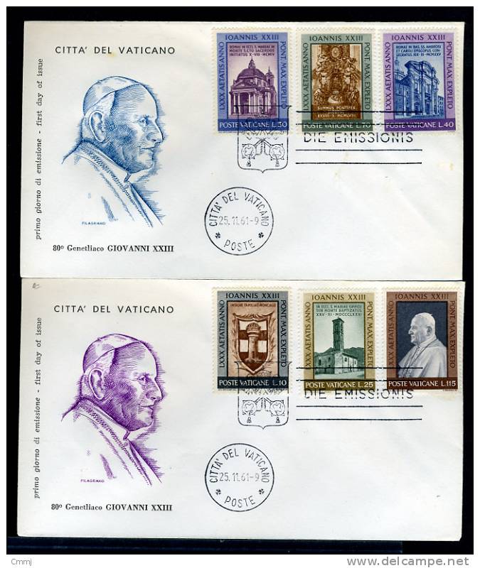 1961  - VATICANO - VATIKAN - VATICAN - VATICAAN - Unif. 317/22 - F.D.C. - Storia Postale