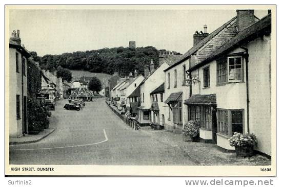 SOMERSET - DUNSTER - HIGH STREET B/W  Som165 - Sonstige & Ohne Zuordnung