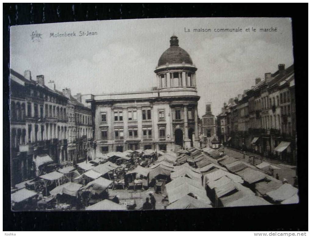 SINT JANS MOLENBEEK - La Maison Communale Et Le Marché - STAR - - Molenbeek-St-Jean - St-Jans-Molenbeek