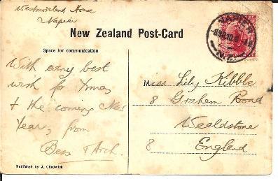 NZ086/ Napier, 4-fach Ansichtskarte 1910 - Neuseeland