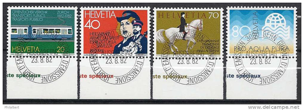 CH672 - Propagande II 1982 Obl 1er Jour Demi-lune (halbmond) - Used Stamps