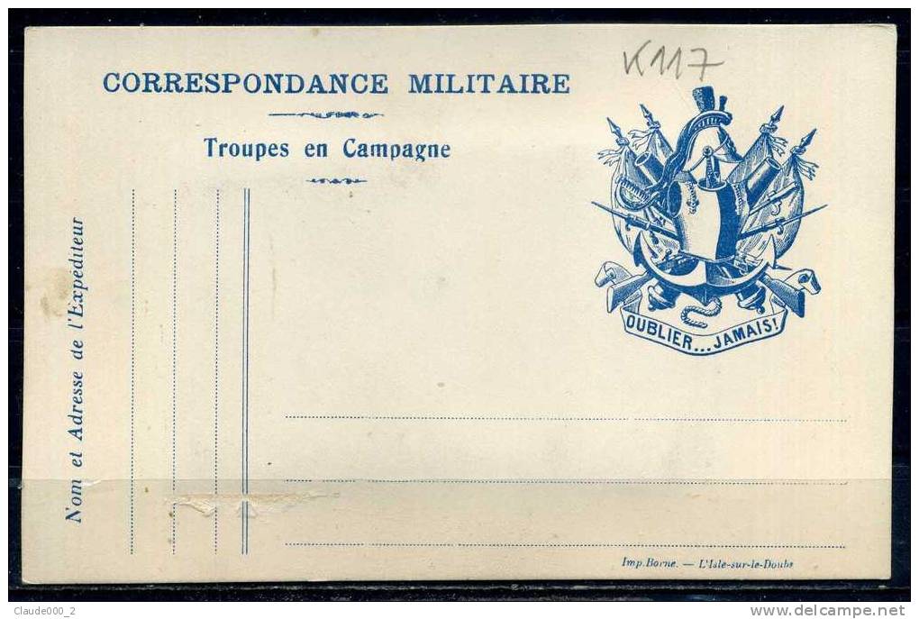 CORRESPONDANCE MILITAIRE . Carte Avec Photo  . Voir Recto - Verso  (K117) - Régiments