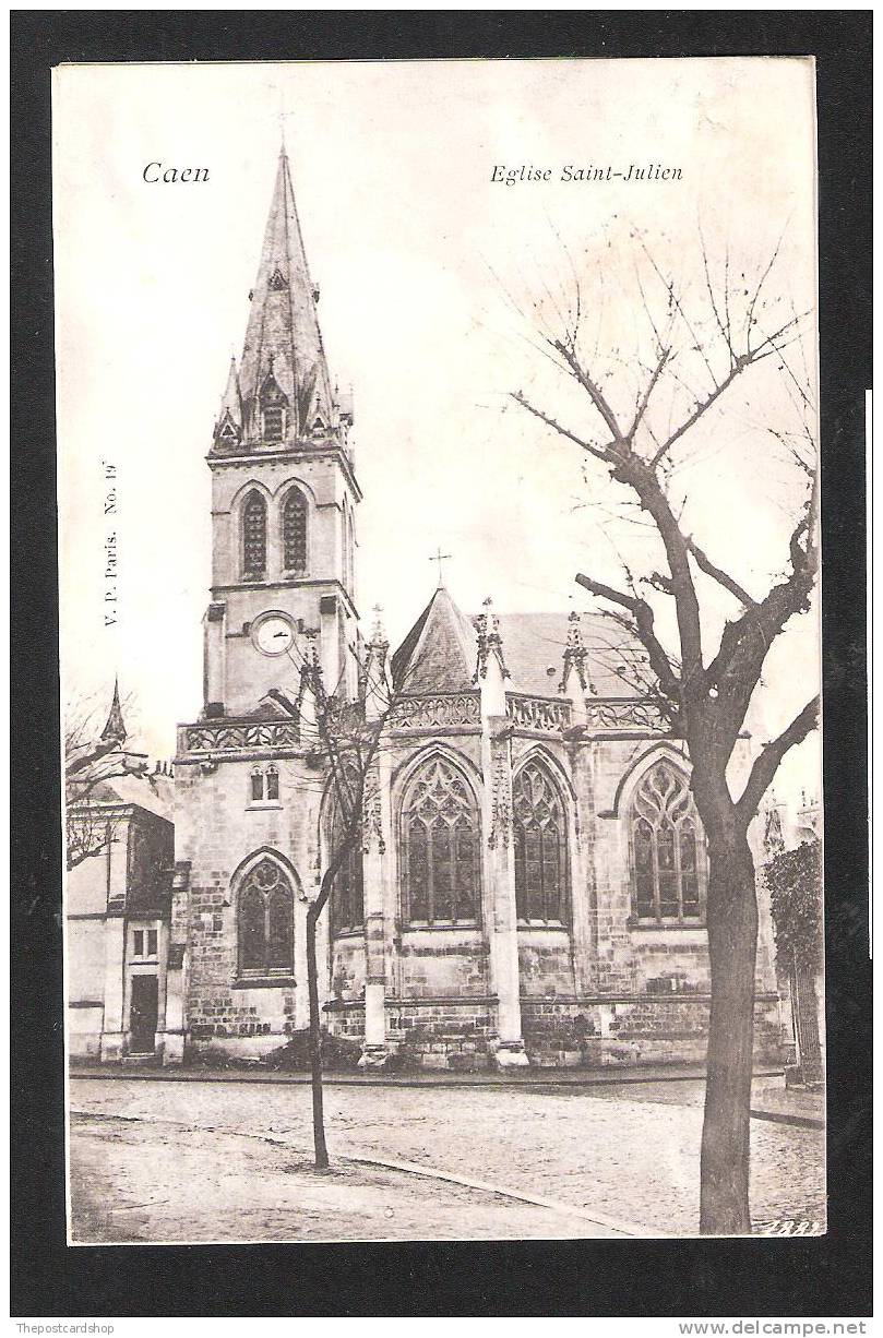 CPA 14 CALVADOS Caen L'Eglise Saint -JULIEN  SAINT JULIEN RARE !! - Caen