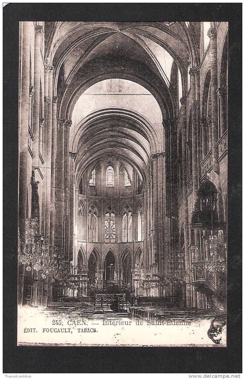 CPA 14 CALVADOS CAEN  NO.245 INTERIEUR DE SAINT-ETIENNE église EDIT FOUCAULT TABACS - Caen