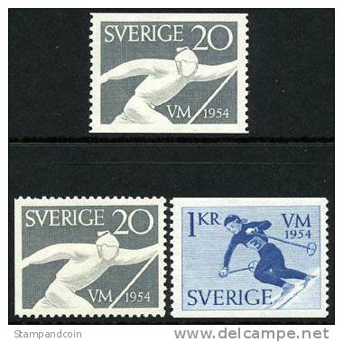 Sweden #462-64 XF Mint Hinged Set From 1954 - Unused Stamps