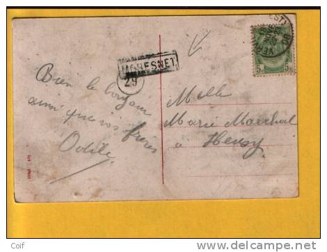 83 Op Kaart  Met Naamstempel (Griffe) MORESNET - Linear Postmarks