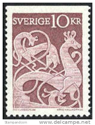 Sweden #592 XF Mint Hinged 10k High Value Of Set From 1961-65 - Unused Stamps