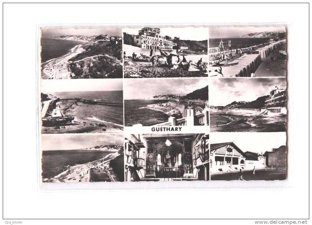 64 GUETHARY Multivue, Vue Générale, Casino, Plage, Ed CAP 658, CPSM 9x14, 195? - Guethary