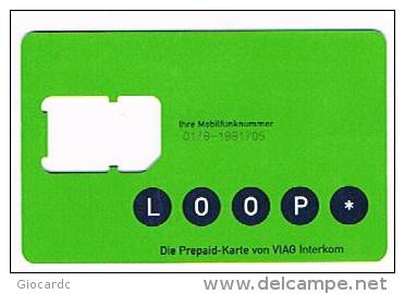 GERMANIA (GERMANY) - LOOP VIAG INTERKOM  (SIM GSM ) -     - USED WITHOUT CHIP - RIF. 5840 - GSM, Voorafbetaald & Herlaadbare Kaarten