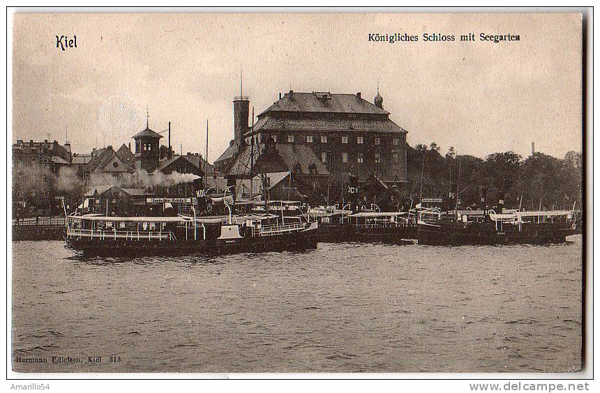 RAR Kiel - Königl. Schloss, Seegarten, Schiffe Um 1910 - Kiel