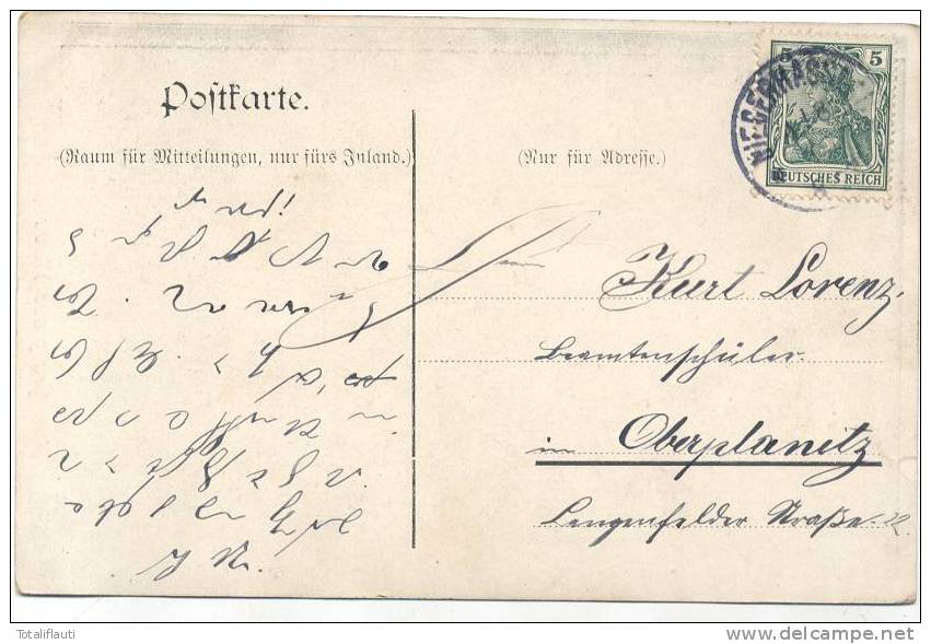 Vielau Reinsdorf B Zwickau Pfarre Belebt Post 3.7.1907 Gelaufen Ortstempel NIEDERHASLACH - Zwickau