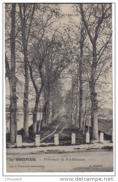 Carte Postale Ancienne Aigueperse - Promenade Du Pré Monsieur - Aigueperse