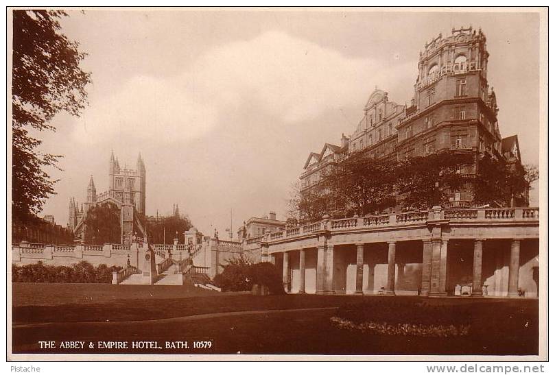 Real Photo Bath England - Abbey & Empire Hotel - Unused - VG Condition - 2 Scans - Bath