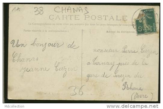 38 CHANAS / Le Banquet Donné En L'honneur De Mme Vve Viland / TOP CARTE RARE - Chanas