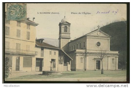 38 L'ALBENC / Place De L'Eglise / BELLE CARTE COULEUR - L'Albenc