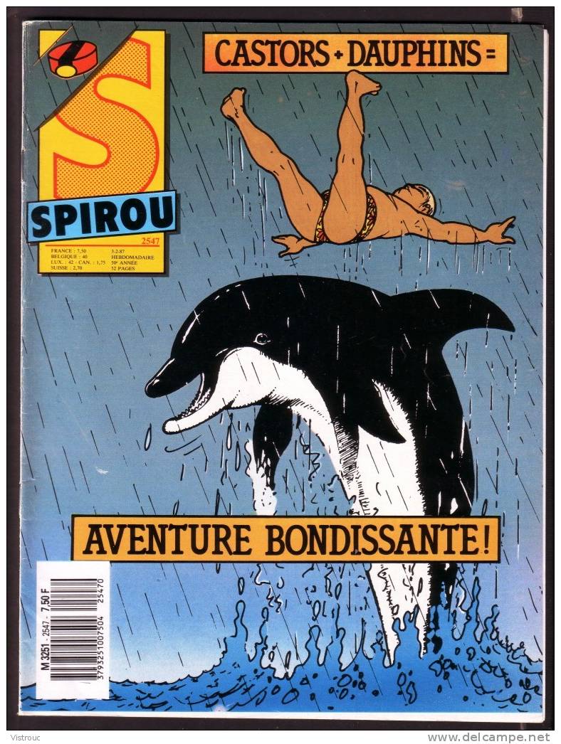 SPIROU N° 2547- Année 1987 - Couverture "Papyrus" De De Gieter. - Spirou Magazine