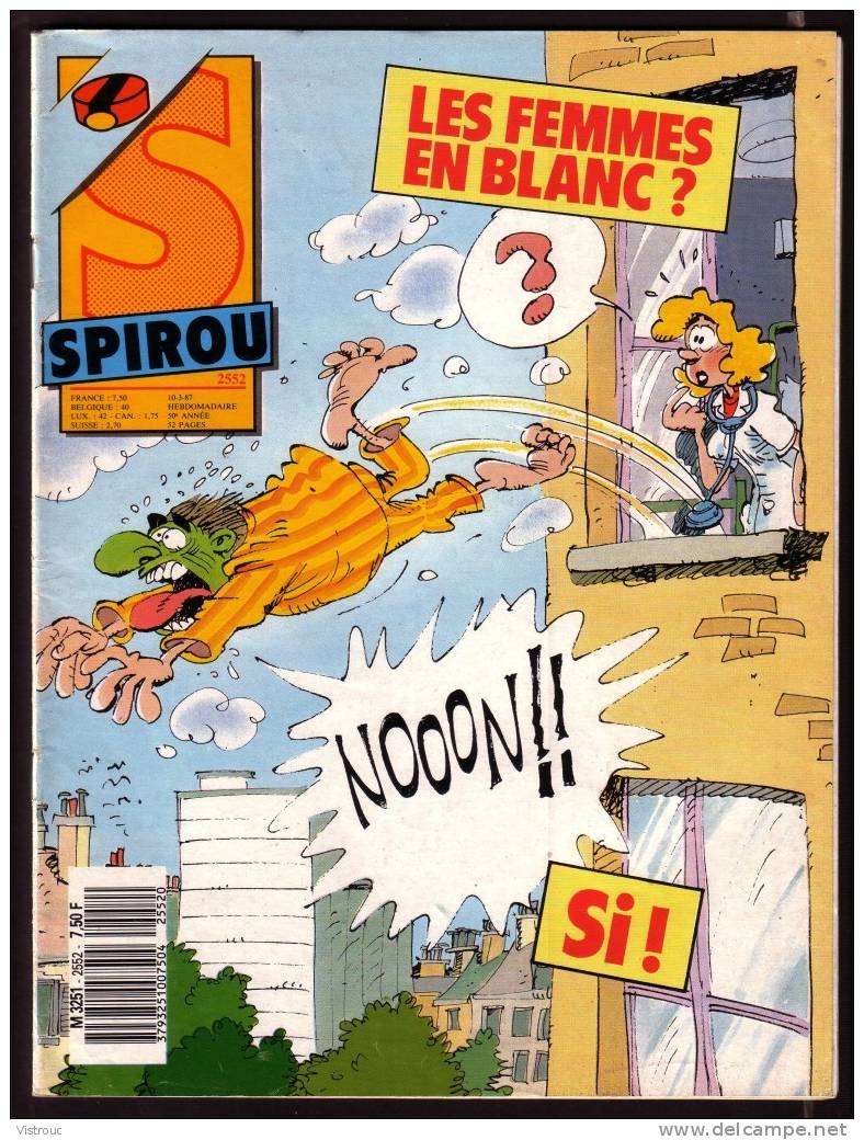 SPIROU N° 2552- Année 1987 - Couverture "FEMMES EN BLANC" De Bercovici Et Cauvin. - Spirou Magazine