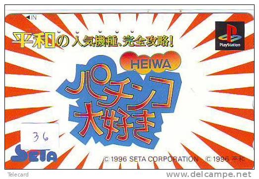 Telecarte Japon Jeu Video - (36) Computer Game Phonecard Japan - Spiel Telekarte Japan - Jeux