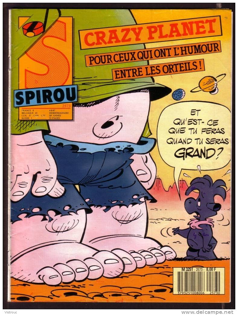SPIROU N° 2573 - Année 1987 - Couverture "CRAZY PLANET"  De Mike DEPORTER. - Spirou Magazine
