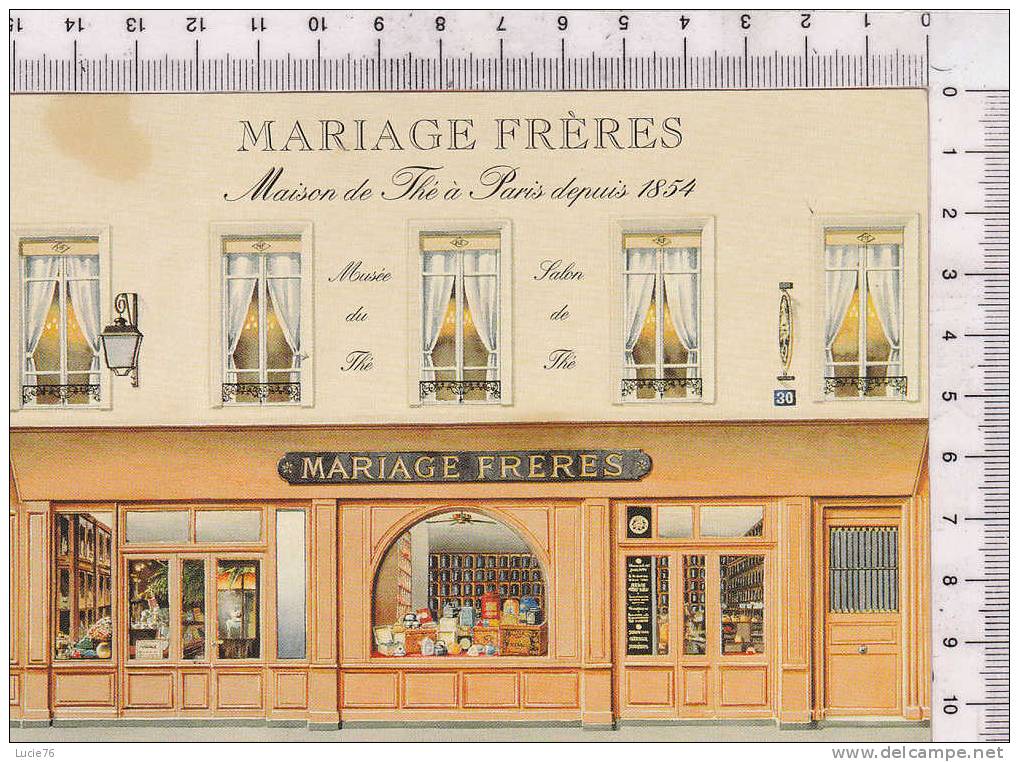 MAISON De THE  à PARIS Depuis 1854 -  MARIAGE FRERES  -    Musée Du Thé - Winkels