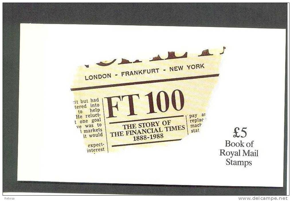 GREAT BRITAIN  C1297  CARNET DE PRESTIGE 1988 ** THE FINANCIAL TIMES - Booklets