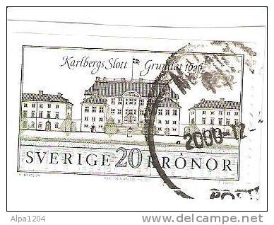 TIMBRE SUEDE "KARLBERGS SLOTT - GRUNDAT 1636" 20 KRONOR - Collections