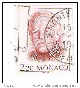 TIMBRE DE MONACO "PRINCE DE MONACO" OBLITERE - 2.20 - Colecciones & Series