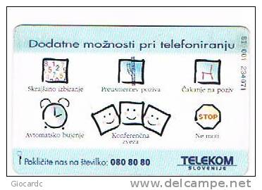 SLOVENIA (SLOVENIJA)  - TELEKOM SLOVENIJE  - DODATNE MOZNOSTI PRI TELEFONIRANJU   100 IMP. - USATA (USED)° - RIF. 3124 - Slovénie