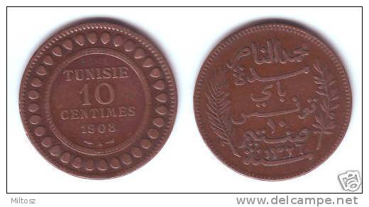 Tunisia 10 Centimes 1908 - Tunisie