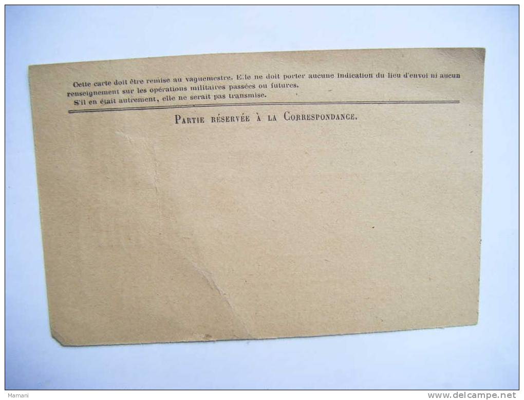 Carte Correspondance Des Armees De La Republique-modele A Pour Troupes En Operations-non Ecrite- - Autres & Non Classés