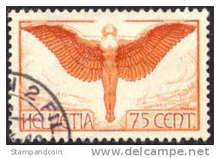 Switzerland C11 SUPERB Used 75c Airmail From 1937 - Oblitérés