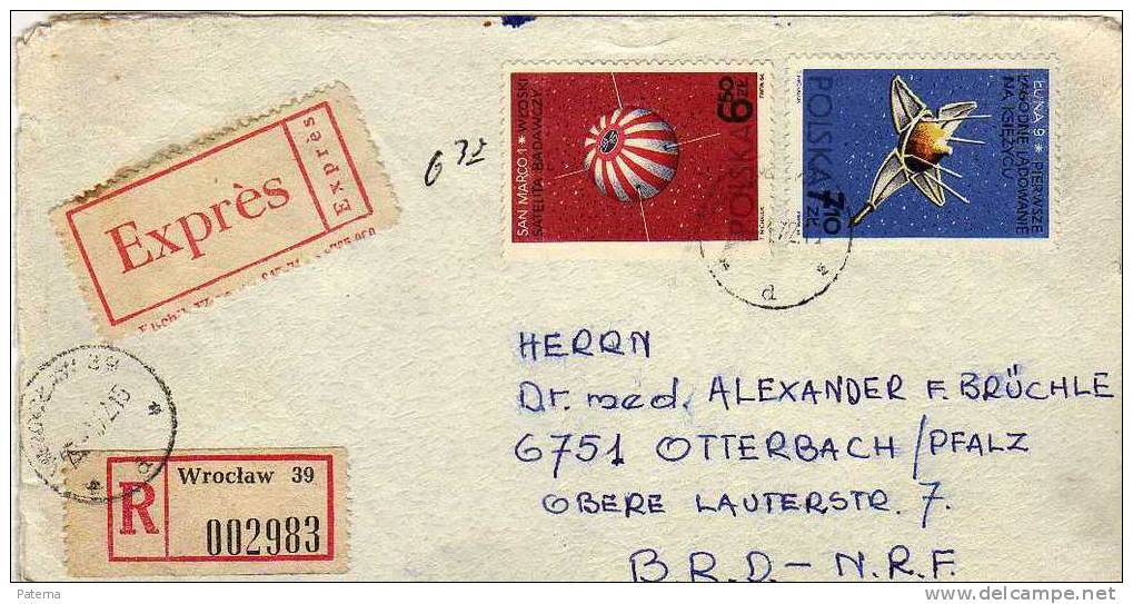 Carta, Certificada, Urgente,WROCLAW ( Polonia), Cover, Lettre, Letter - Briefe U. Dokumente