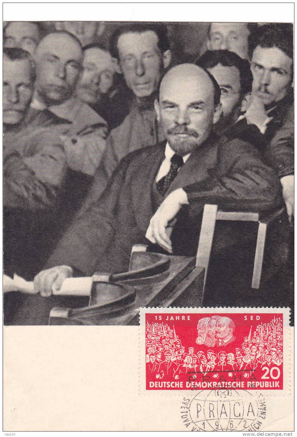 Lénine,Lenin 1962 Maxicard,carte Maximum Germany Very Rare!! - Lenin