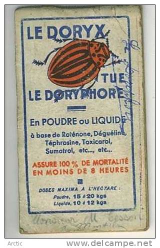 Le DORYX Tue Le Doryphore Poudre St Eloi Petit Carnet 1939 - Pubblicitari