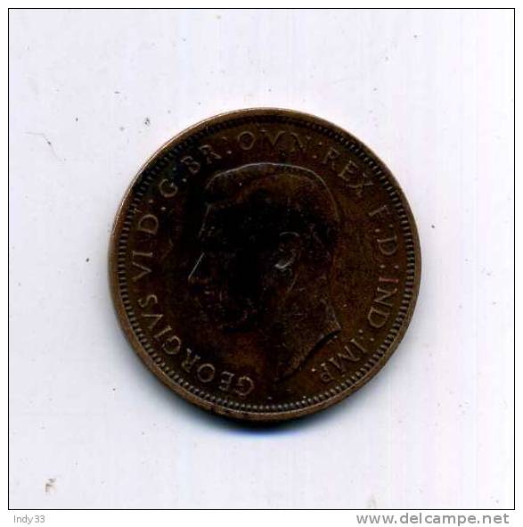 - GRANDE-BRETAGNE 1/2 P. 1941 - C. 1/2 Penny