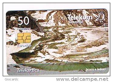 SLOVENIA (SLOVENIJA) - TELEKOM SLOVENIJE - JEZERO V LEDVICI        50 IMP. -  USATA (USED)°  -  RIF. 3134 - Slovénie