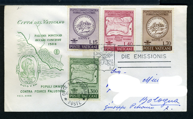 1962 - VATICANO - VATIKAN - VATICAN - VATICAAN - Unif. 326/29- F.D.C.  Viaggiata - Storia Postale