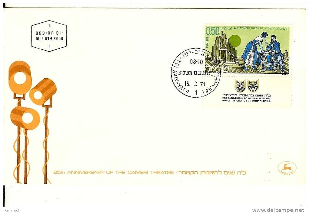 ISRAEL 1971 FDC THEATRE - FDC