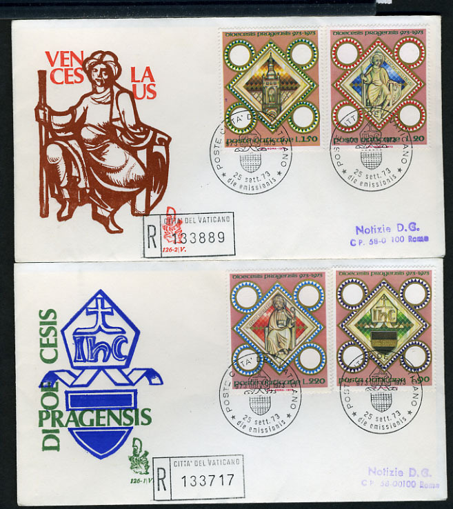 1973 - VATICANO - VATIKAN - VATICAN - VATICAAN - Unif.  544/47 - F.D.C.  Venetia Viaggiata - Covers & Documents
