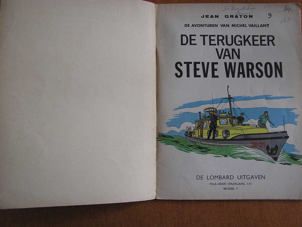 MICHEL VAILLANT  DE TERUGKEER VAN STEVE WARSON  1965  Originele Uitgave Eerste éditie - Michel Vaillant