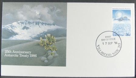 Australian Antarctic Territory 1986 25th Anniversary Treaty FDC NSW Postmark - FDC
