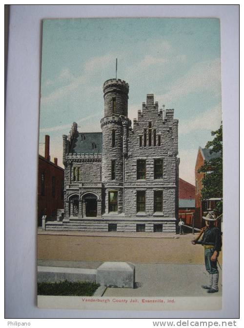 Evansville In  Vanderburgh County Jail    Circa 1907 - Sonstige & Ohne Zuordnung