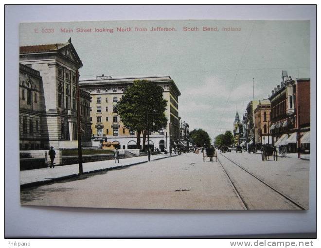 South Bend IN   Main Street  Circa 1907 - Sonstige & Ohne Zuordnung