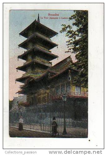 Cp, Belgique, Bruxelles, La Tour Japonaise à Laeken, Voyagée 1923 - Laeken