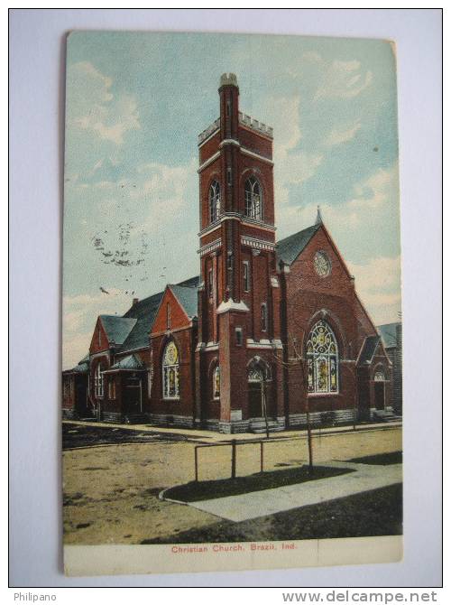 Brazil In     Christian Church   1909 Cancel - Andere & Zonder Classificatie