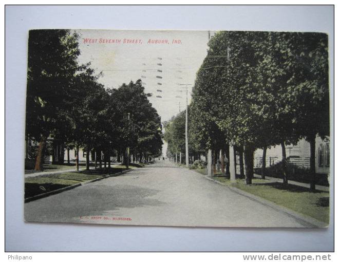 Auburn In  West Seventh Street    1908 Cancel - Altri & Non Classificati