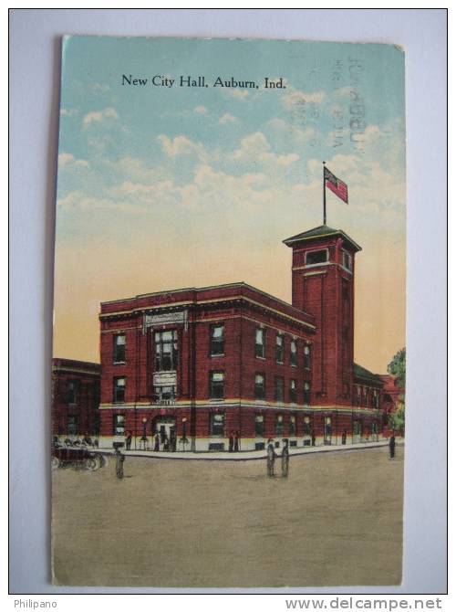Auburn In  New City Hall   1918 Cancel - Autres & Non Classés