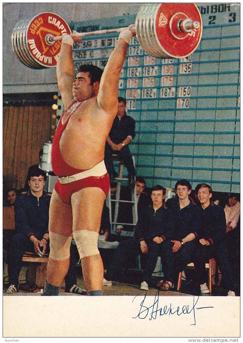 VASSILIY ALEXEYEV - HALTÉROPHILE MULTIPLE CHAMPION MONDIAL - HEAVYWEIGHT WEIGHTLIFTER - ÉDITION De MOSCOU - 1972 (e-808) - Gewichtheffen