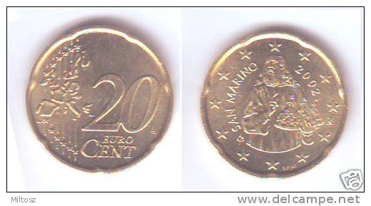 San Marino 20 Eurocents 2002 - Saint-Marin