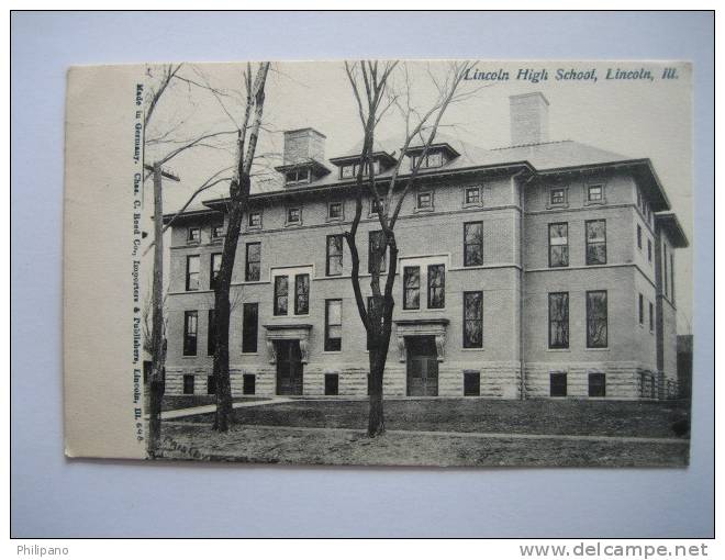 Lincoln Il             Lincoln High School  1907 Cancel - Andere & Zonder Classificatie